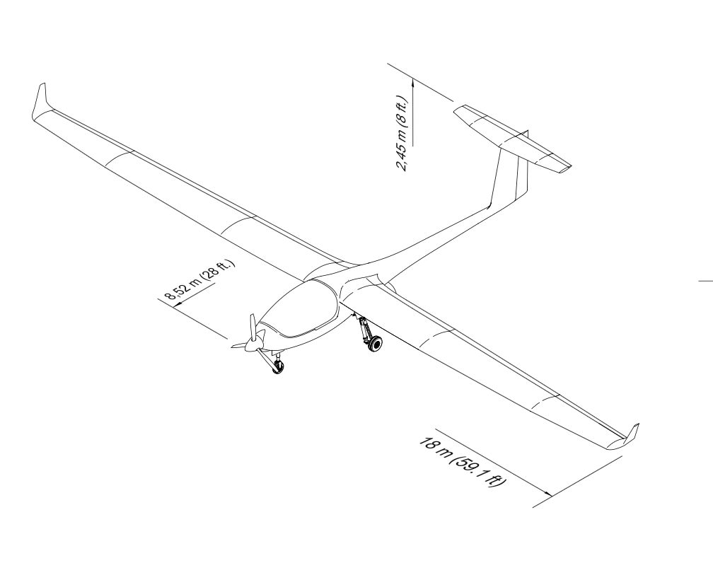 The Stemme S6 in flight, its wing set behind the side-by-side cockpit